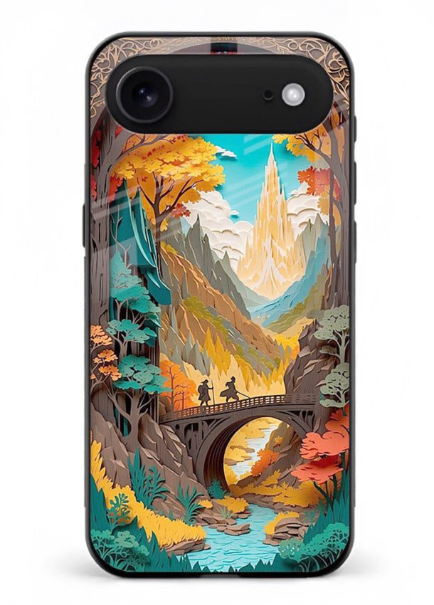 Arched Mountain Vista teal mountain arch artwork iphone 18 air glass back cover