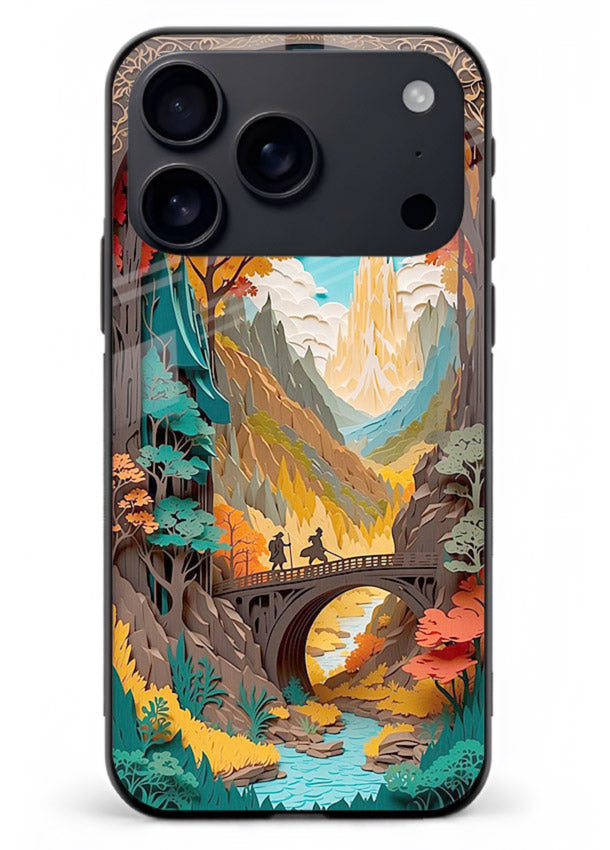 Arched Mountain Vista teal mountain arch artwork iphone 17 pro max glass back cover