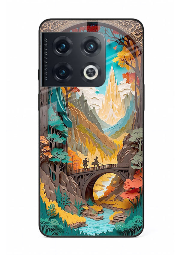 Arched Mountain Vista teal mountain arch artwork OnePlus 10 Pro glass back cover