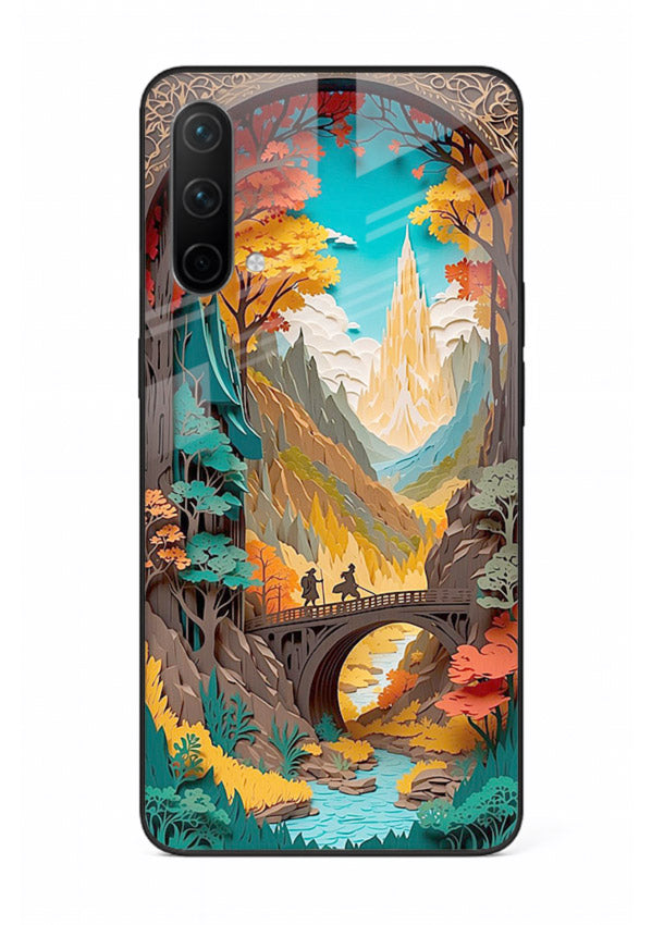 Arched Mountain Vista teal mountain arch artwork OnePlus Nord CE 5G glass back cover