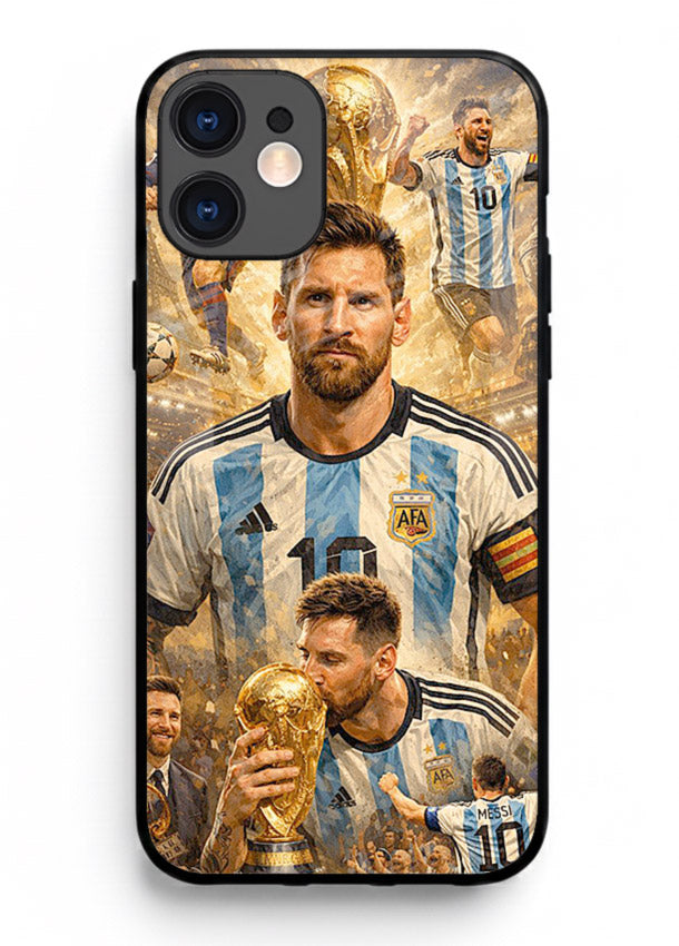 Argentina football montage artwork on glossy tempered glass iPhone 11 back cover
