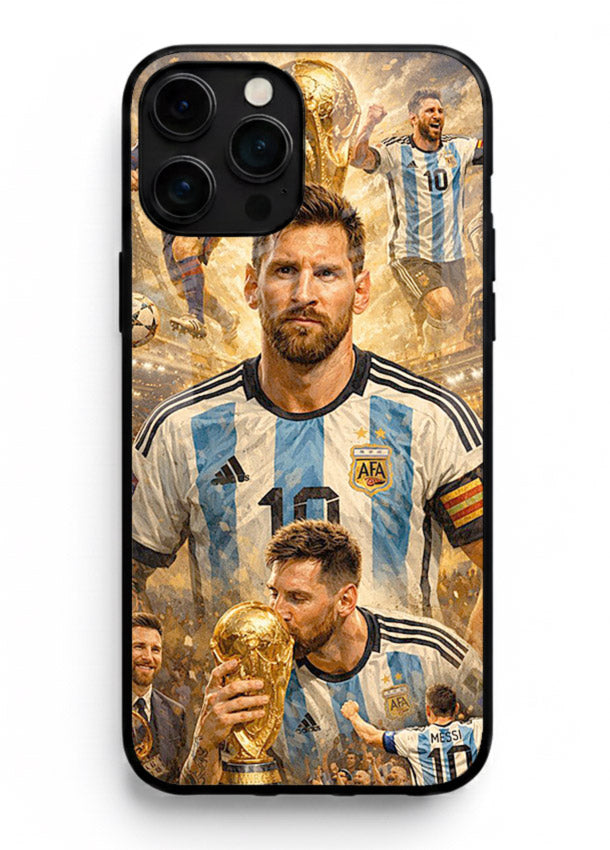 Argentina football montage artwork on glossy tempered glass iPhone 11 Pro Max back cover