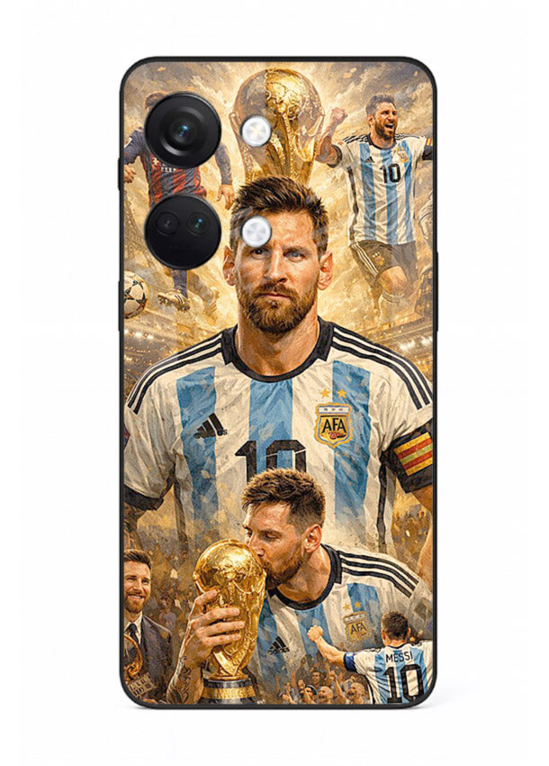 Argentina football montage artwork on glossy tempered glass OnePlus Nord 3 back cover