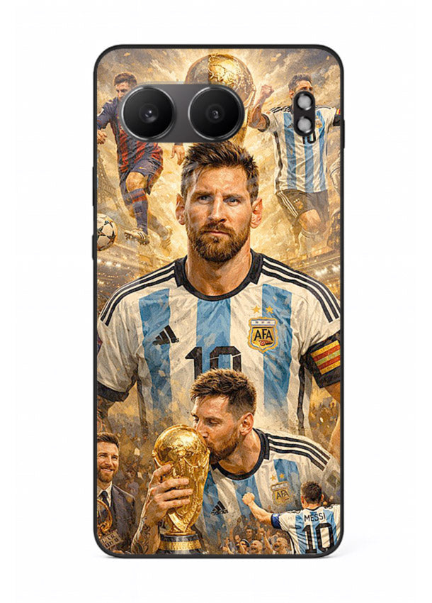 Argentina football montage artwork on glossy tempered glass OnePlus Nord 4 back cover