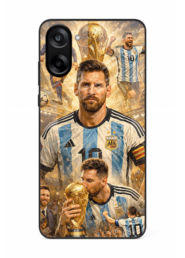 Argentina football montage artwork on glossy tempered glass OnePlus Nord CE5 back cover