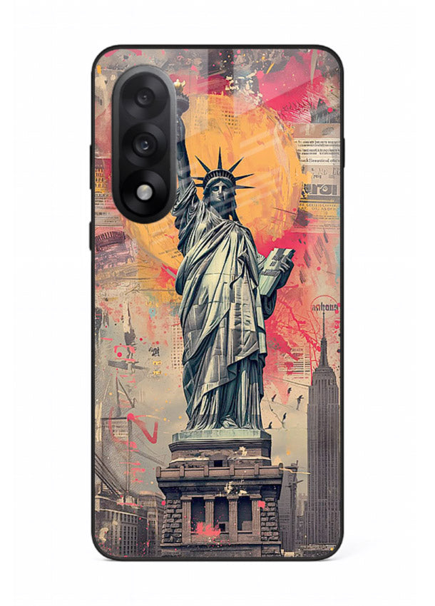 Artistic Statue Liberty vibrant artwork OnePlus Nord 5 glass back cover