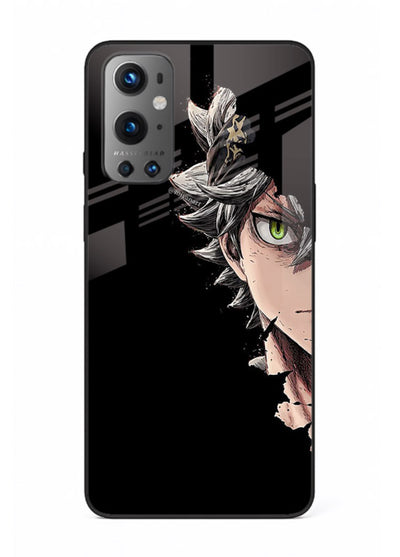 asta demon eye black clover anime art OnePlus 9 glass cover intense portrait case