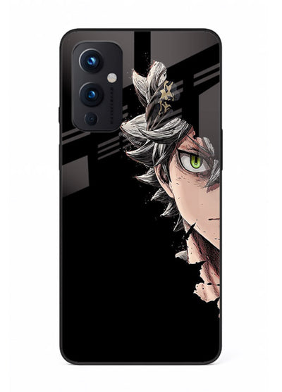 asta demon eye black clover anime art OnePlus 9 Pro glass cover intense portrait case