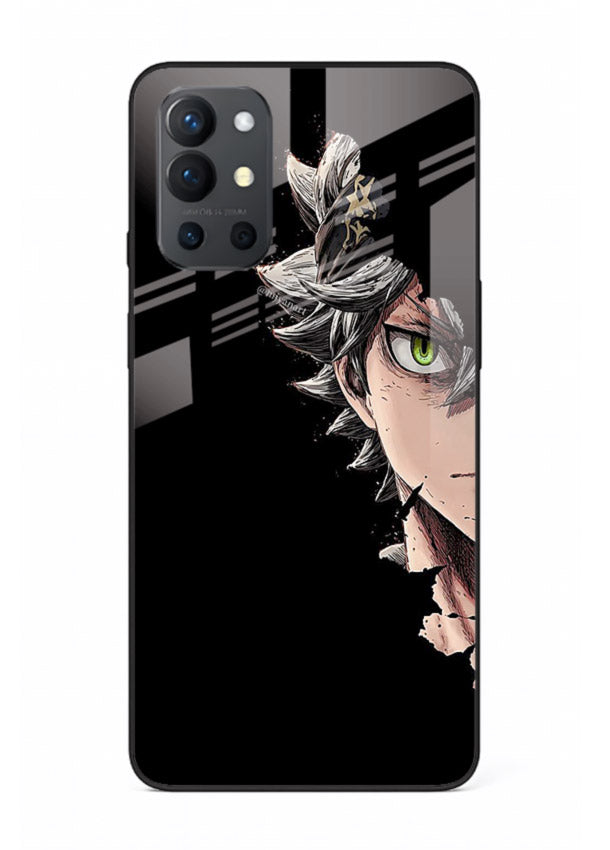 asta demon eye black clover anime art OnePlus 9R glass cover intense portrait case