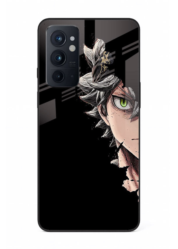 asta demon eye black clover anime art OnePlus 9RT glass cover intense portrait case