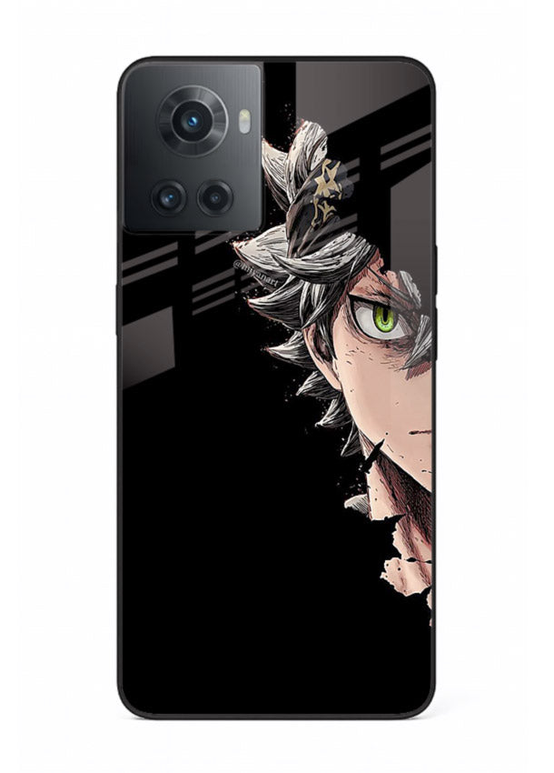 asta demon eye black clover anime art OnePlus 10R glass cover intense portrait case