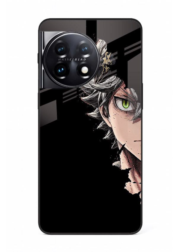 asta demon eye black clover anime art OnePlus 11 glass cover intense portrait case