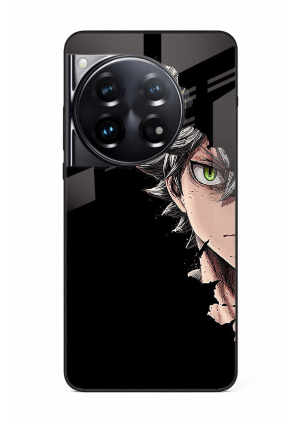 asta demon eye black clover anime art OnePlus 12 glass cover intense portrait case