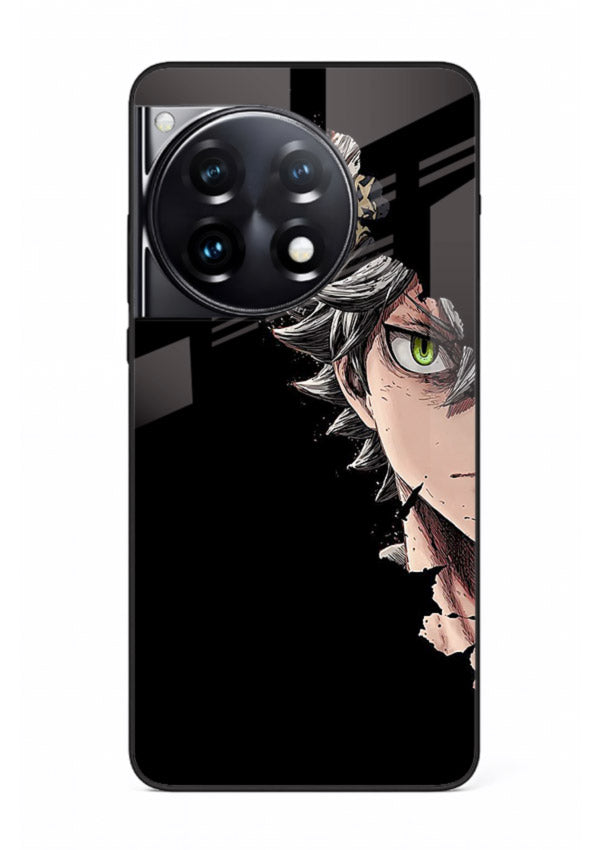 asta demon eye black clover anime art OnePlus 12R glass cover intense portrait case