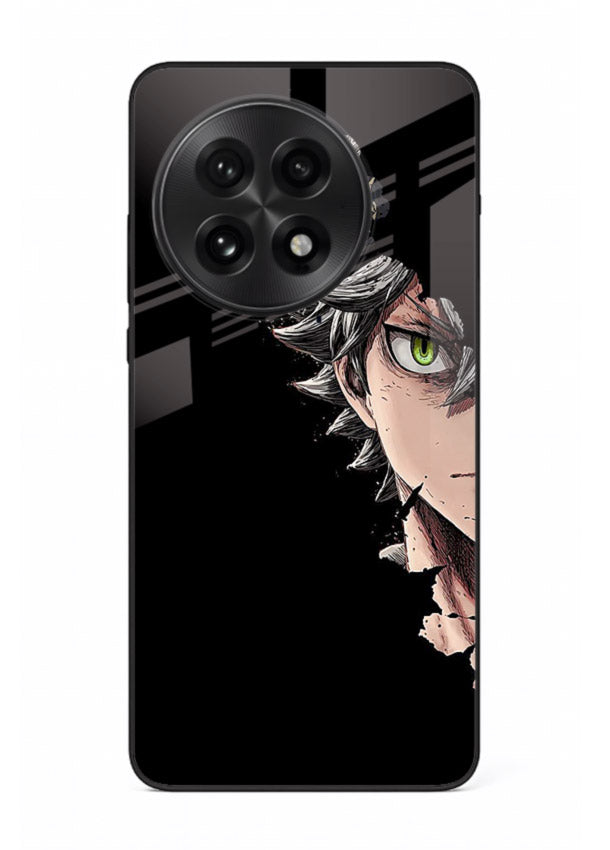 asta demon eye black clover anime art OnePlus 13R glass cover intense portrait case