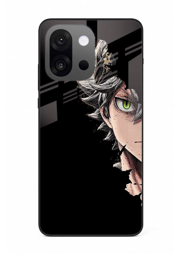 asta demon eye black clover anime art OnePlus 13s glass cover intense portrait case