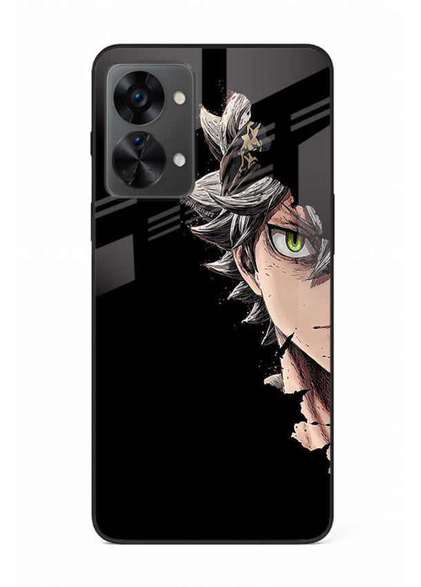 asta demon eye black clover anime art OnePlus Nord 2T glass cover intense portrait case