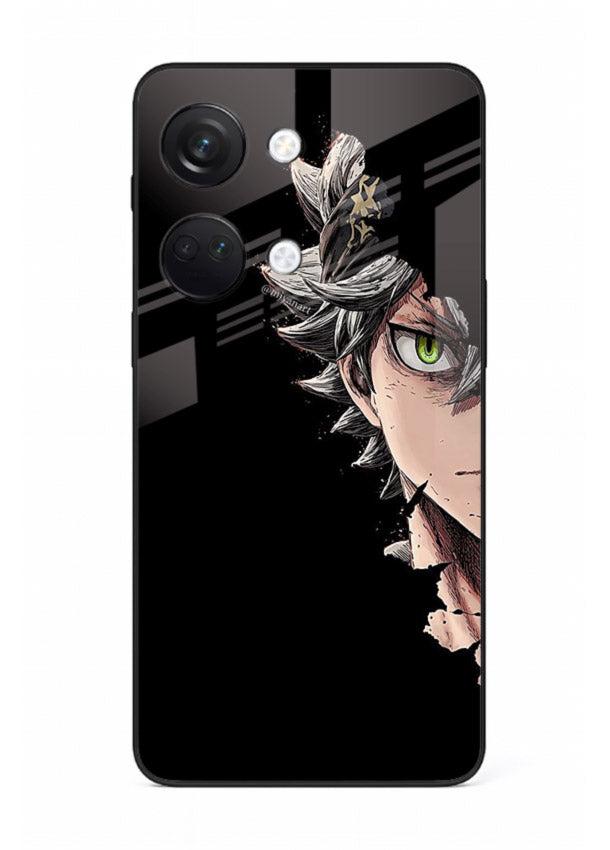 asta demon eye black clover anime art OnePlus Nord 3 glass cover intense portrait case