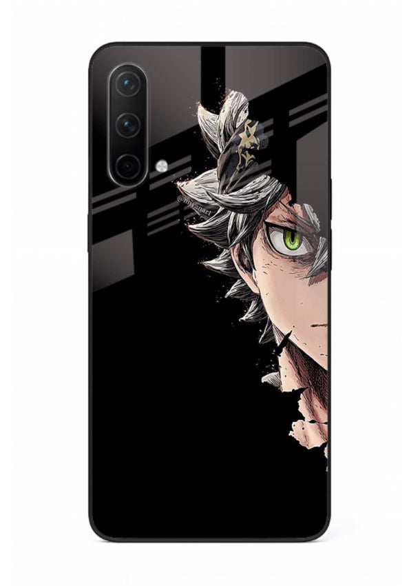 asta demon eye black clover anime art OnePlus Nord CE 5G glass cover intense portrait case