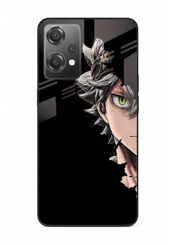 asta demon eye black clover anime art OnePlus Nord CE2 Lite 5G glass cover intense portrait case