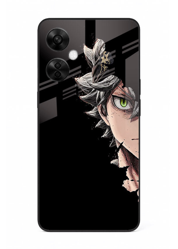 asta demon eye black clover anime art OnePlus Nord CE3 Lite glass cover intense portrait case