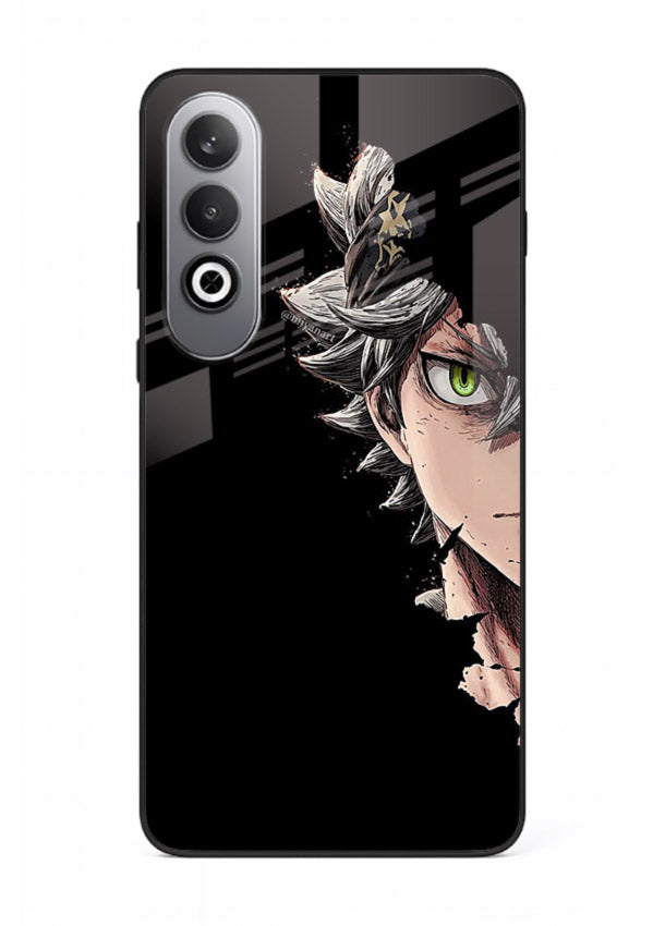 asta demon eye black clover anime art OnePlus Nord CE4 glass cover intense portrait case