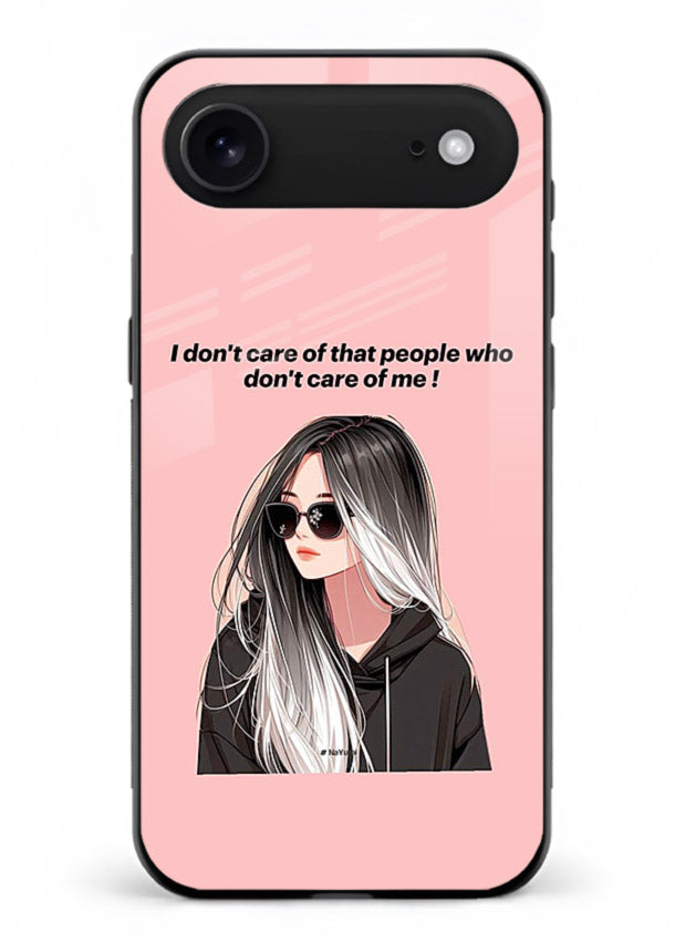 Attitude Sunglasses Girl bold attitude artwork iphone 17 air glass back cover