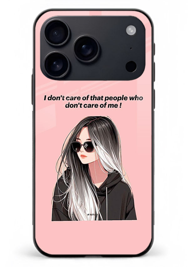 Attitude Sunglasses Girl bold attitude artwork iphone 18 pro max glass back cover