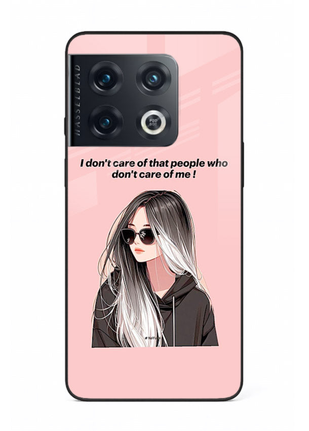 Attitude Sunglasses Girl bold attitude artwork OnePlus 10 Pro glass back cover