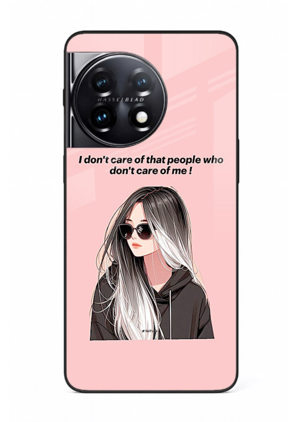 Attitude Sunglasses Girl bold attitude artwork OnePlus 11 glass back cover