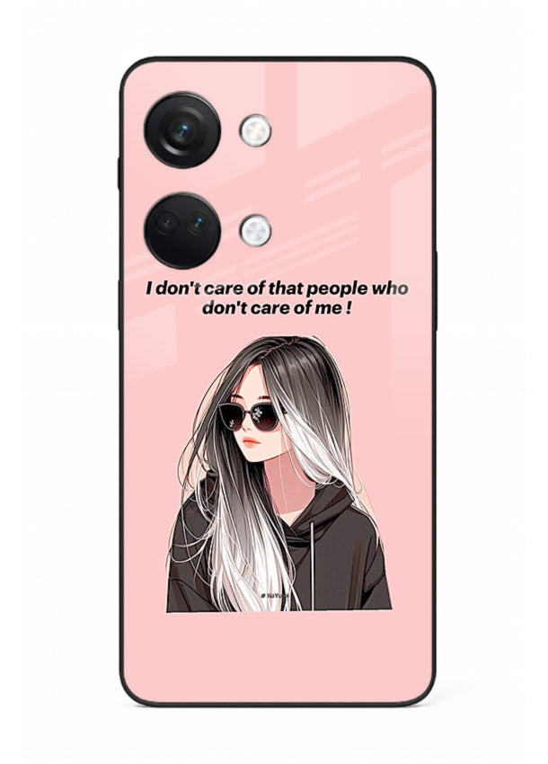 Attitude Sunglasses Girl bold attitude artwork OnePlus Nord 3 glass back cover
