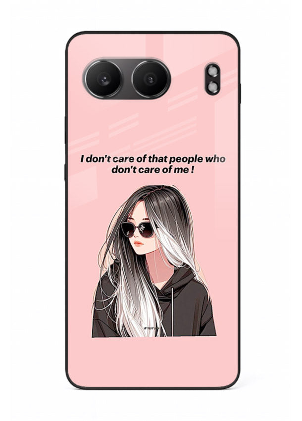 Attitude Sunglasses Girl bold attitude artwork OnePlus Nord 4 glass back cover