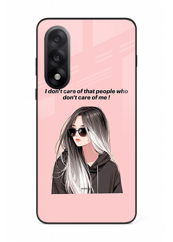 Attitude Sunglasses Girl bold attitude artwork OnePlus Nord 5 glass back cover
