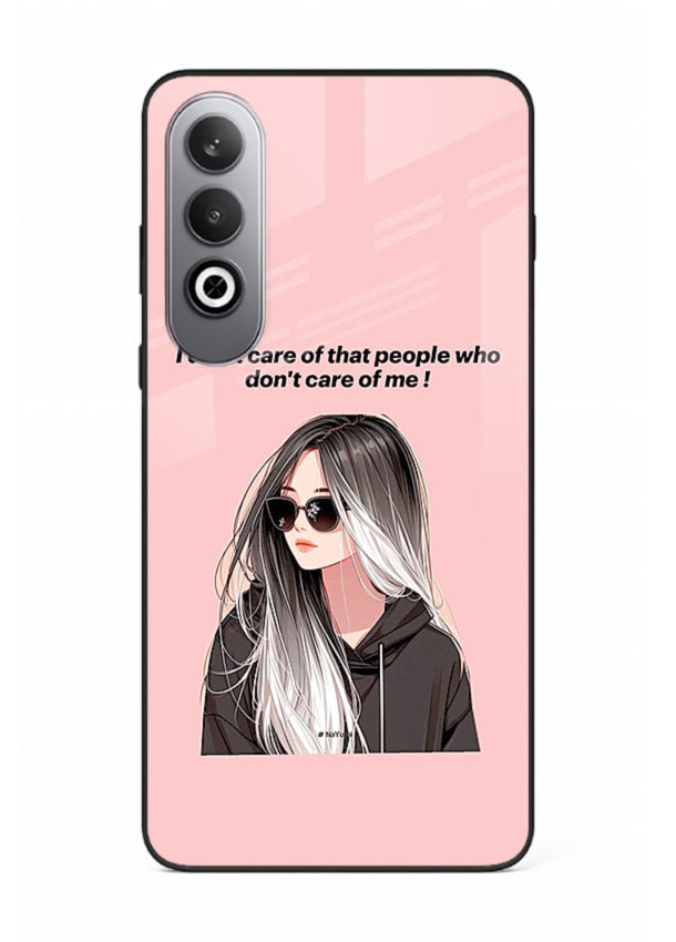 Attitude Sunglasses Girl bold attitude artwork OnePlus Nord CE4 glass back cover