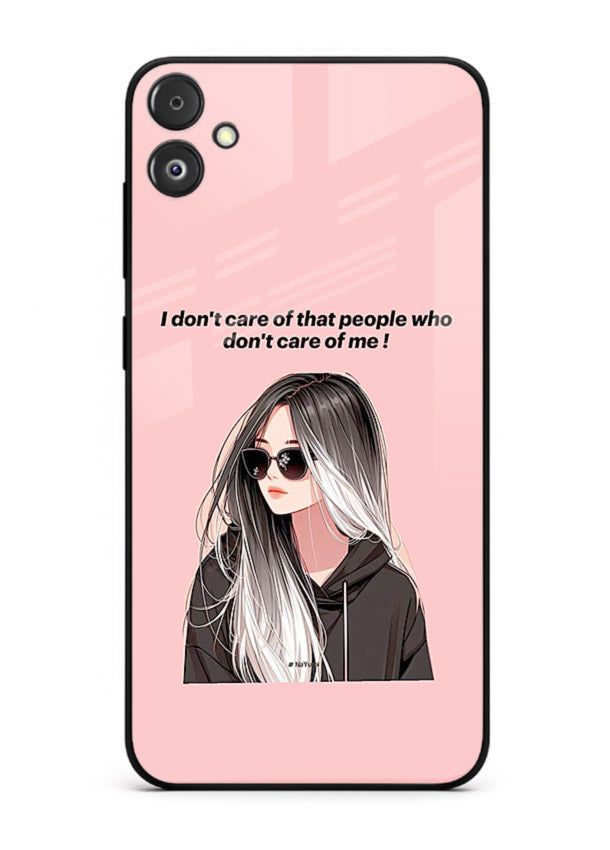 Attitude Sunglasses Girl bold attitude artwork Samsung F14 5G glass back cover