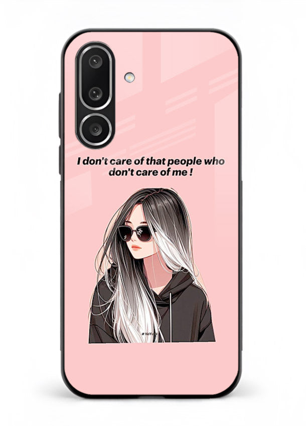 Attitude Sunglasses Girl bold attitude artwork Samsung M36 5G glass back cover
