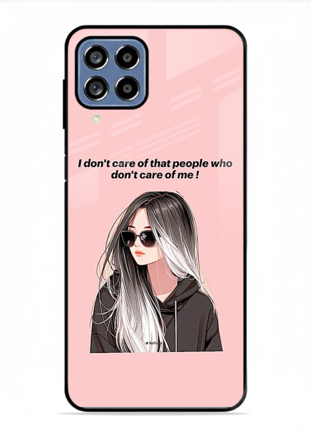 Attitude Sunglasses Girl bold attitude artwork Samsung F12 5G glass back cover