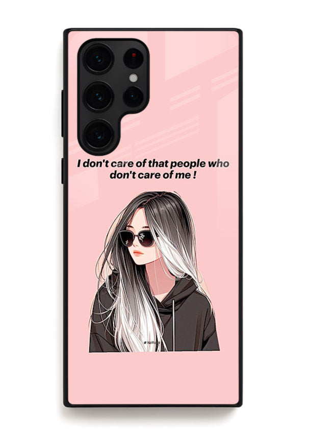 Attitude Sunglasses Girl bold attitude artwork Samsung S25 Ultra glass back cover