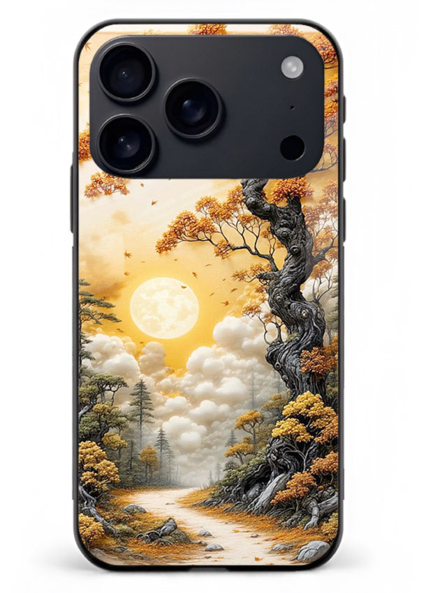 Autumn Sun Forest glowing autumn forest artwork iphone 18 pro max glass back cover