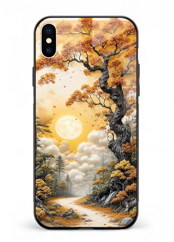 Autumn Sun Forest glowing autumn forest artwork iphone xs max glass back cover