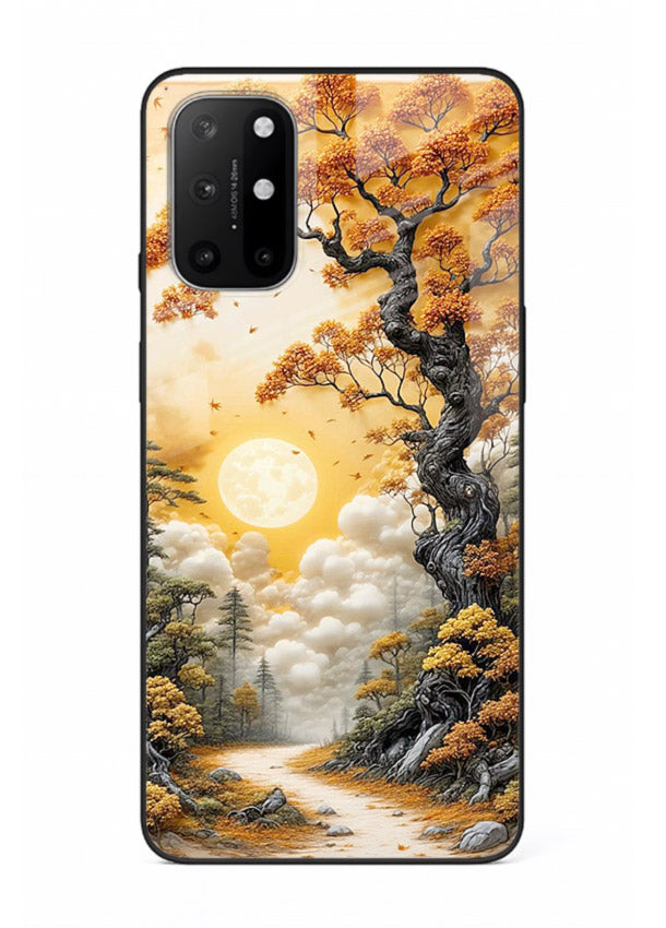 Autumn Sun Forest glowing autumn forest artwork OnePlus 8T glass back cover