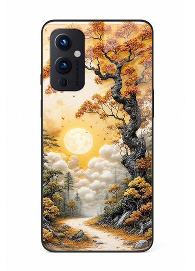 Autumn Sun Forest glowing autumn forest artwork OnePlus 9 Pro glass back cover
