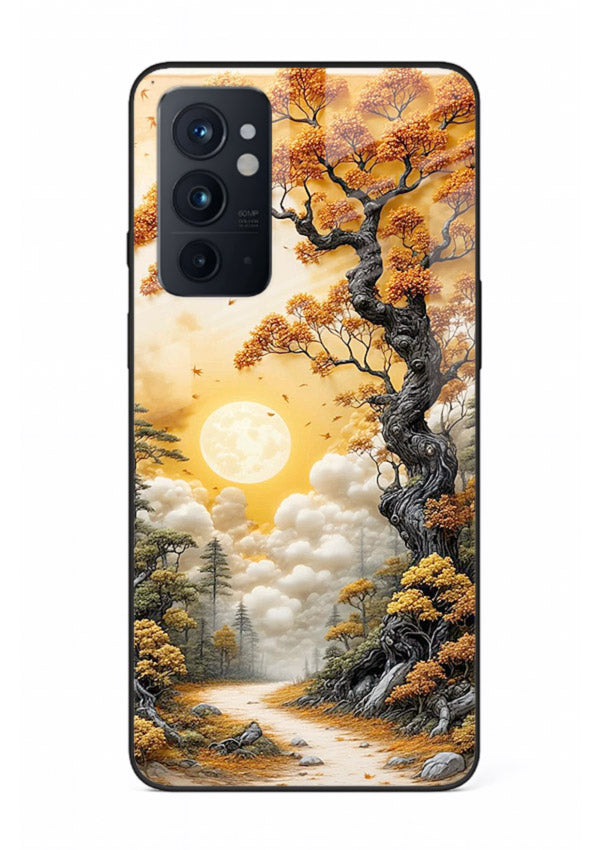 Autumn Sun Forest glowing autumn forest artwork OnePlus 9RT glass back cover
