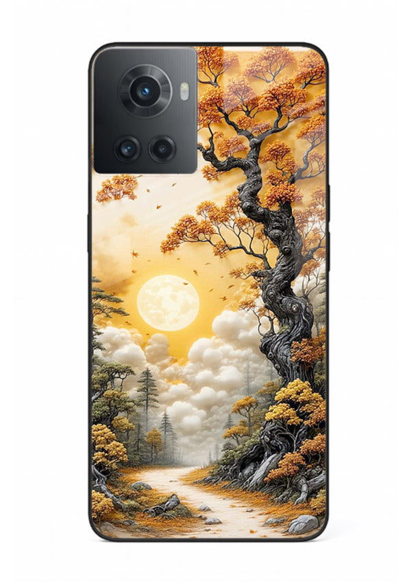 Autumn Sun Forest glowing autumn forest artwork OnePlus 10R glass back cover