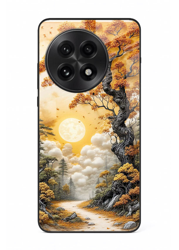Autumn Sun Forest glowing autumn forest artwork OnePlus 13 glass back cover