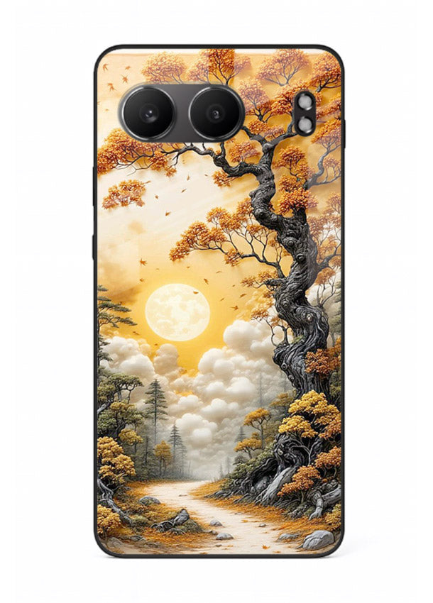 Autumn Sun Forest glowing autumn forest artwork OnePlus Nord 4 glass back cover