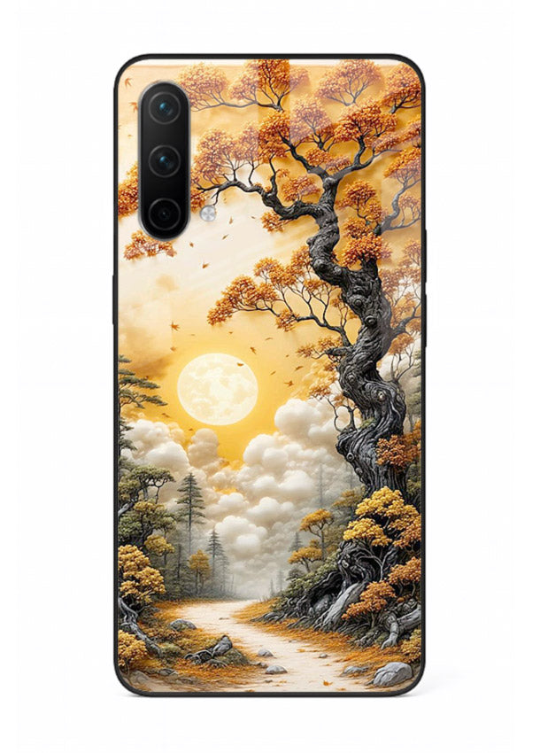 Autumn Sun Forest glowing autumn forest artwork OnePlus Nord CE 5G glass back cover