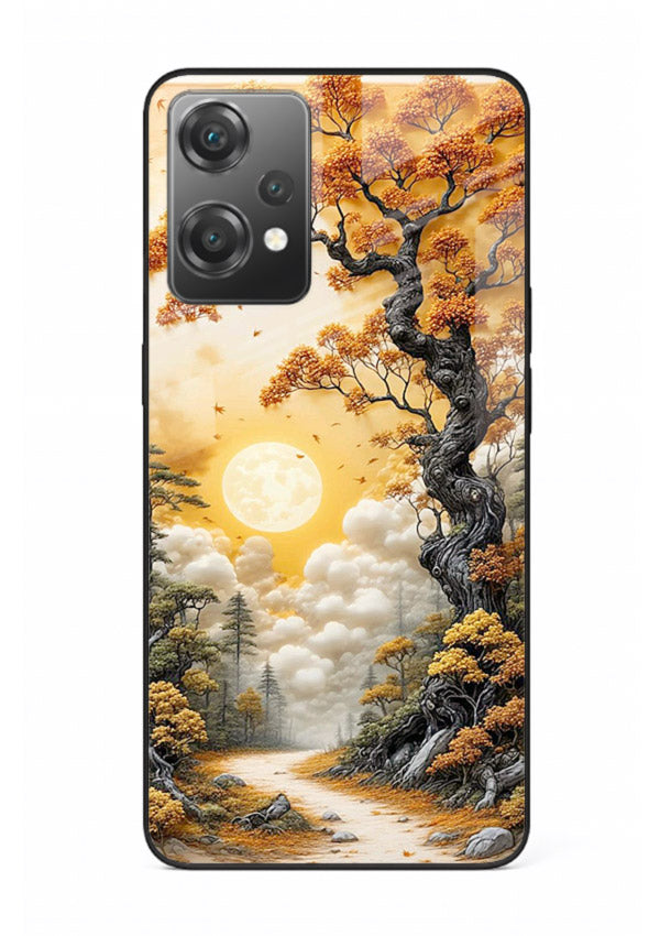 Autumn Sun Forest glowing autumn forest artwork OnePlus Nord CE2 Lite 5G glass back cover