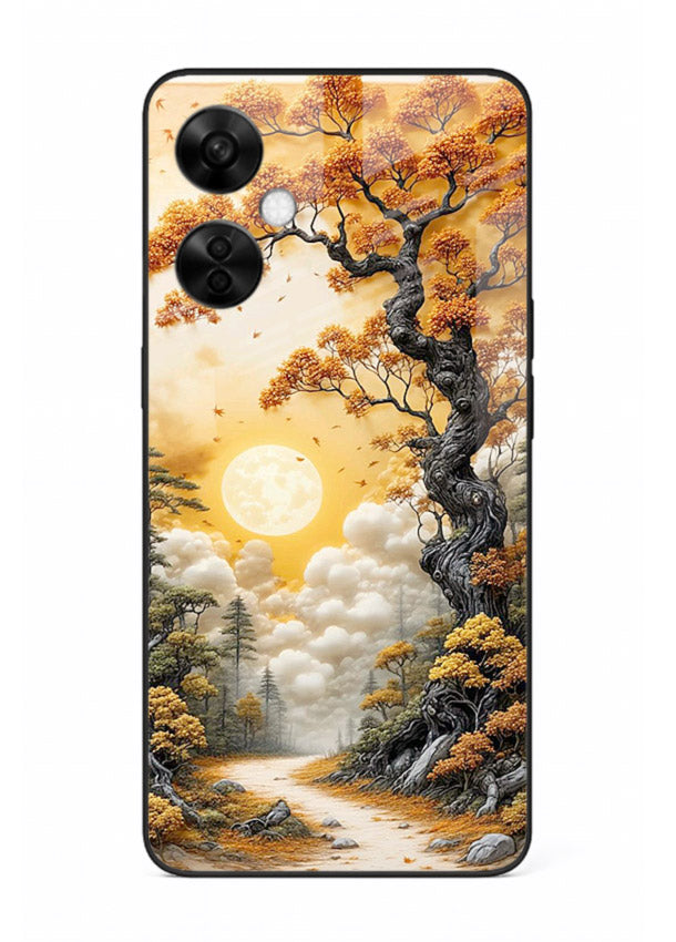 Autumn Sun Forest glowing autumn forest artwork OnePlus Nord CE3 Lite glass back cover
