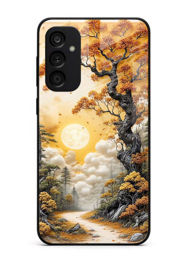 Autumn Sun Forest glowing autumn forest artwork Samsung F34 5G glass back cover